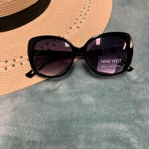 NWT! Nine West Black/Gold Sunglasses